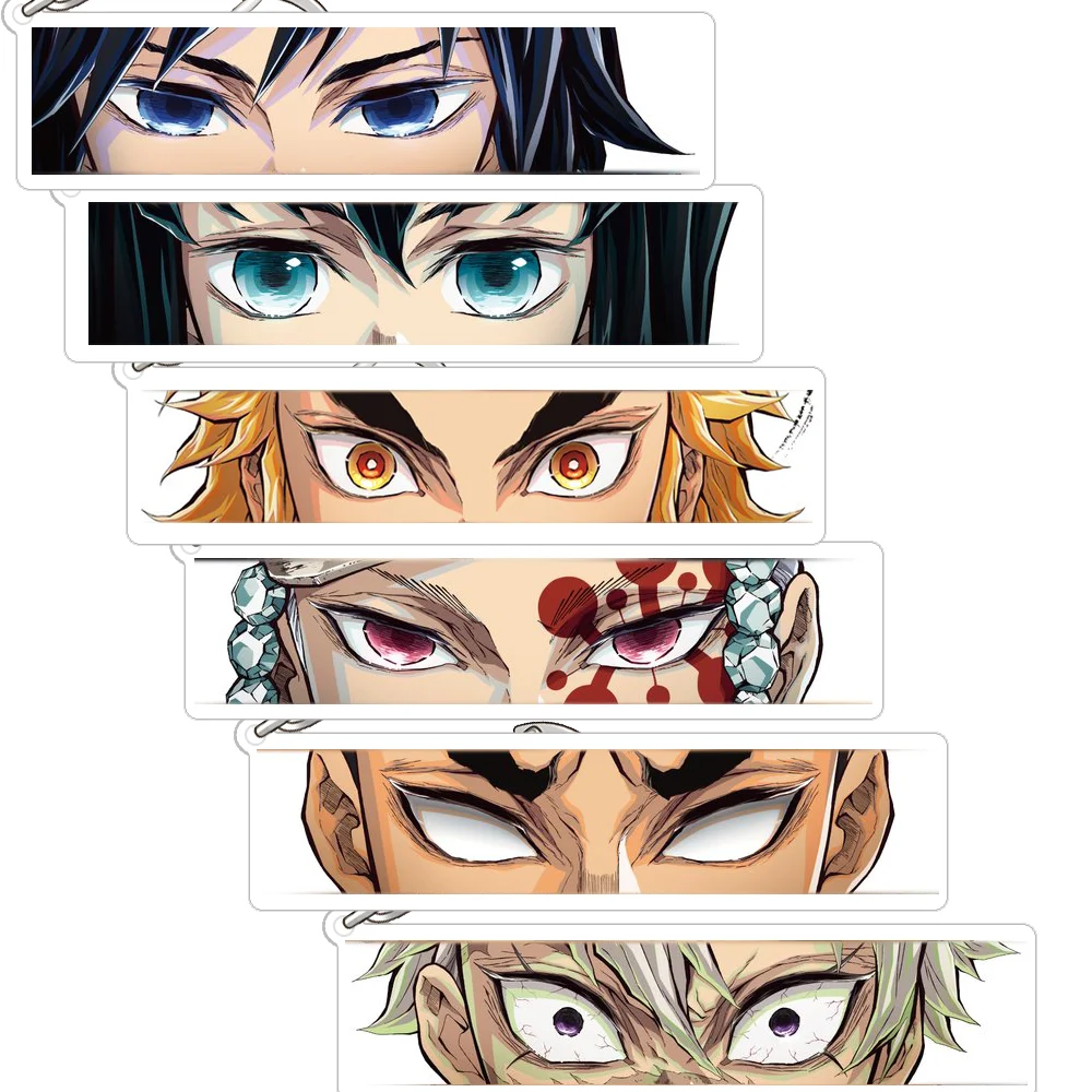 Demon Slayer Tomioka Giyuu Kochou Shinobu Rengoku Kyoujuro Cylinder Muichiro Iguro Obanai Официальный акриловый брелок для ключей Сумка-подвеска