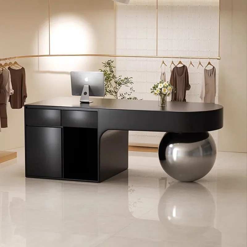 Beauty Institute Counter Reception Desk Salon Storage Tables Podium Receptionist Front Luxury Convenience Store Table Checkout