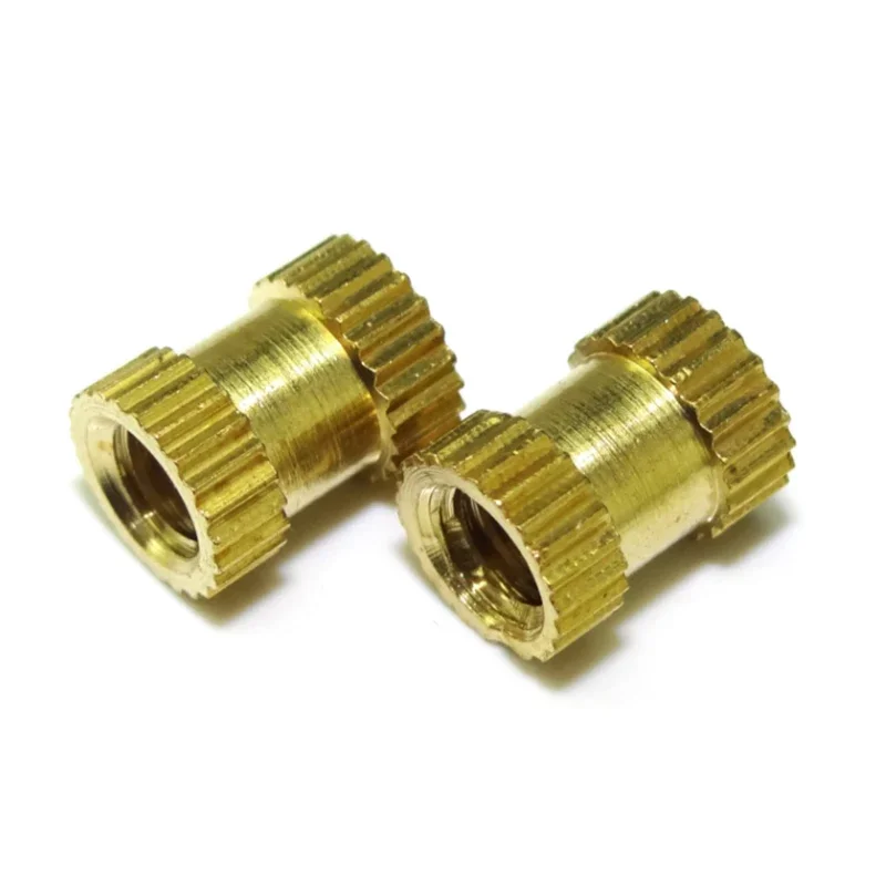 Copper Inlay Nuts, Injection Molded Copper Nuts, Embedded Parts, Knurled Nuts M2 M2.5 M3