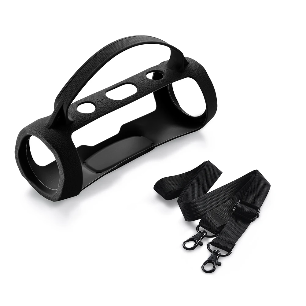 Custodia protettiva in silicone con cinturino Moschettone Copertura per altoparlante Altoparlanti portatili Custodia antigraffio per JBL Charge Essential 2