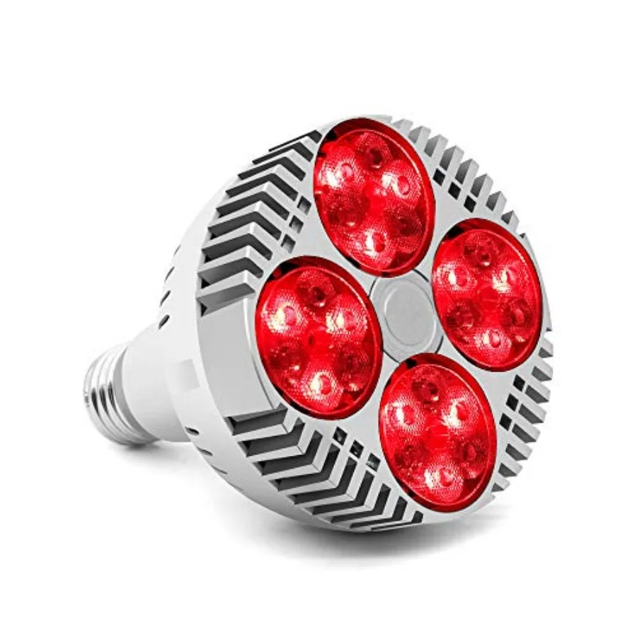 

Red Light Therapy Lamp, 48W 24 LED Deep Red Light Bulb, 660nm and 850nm, 1 Count