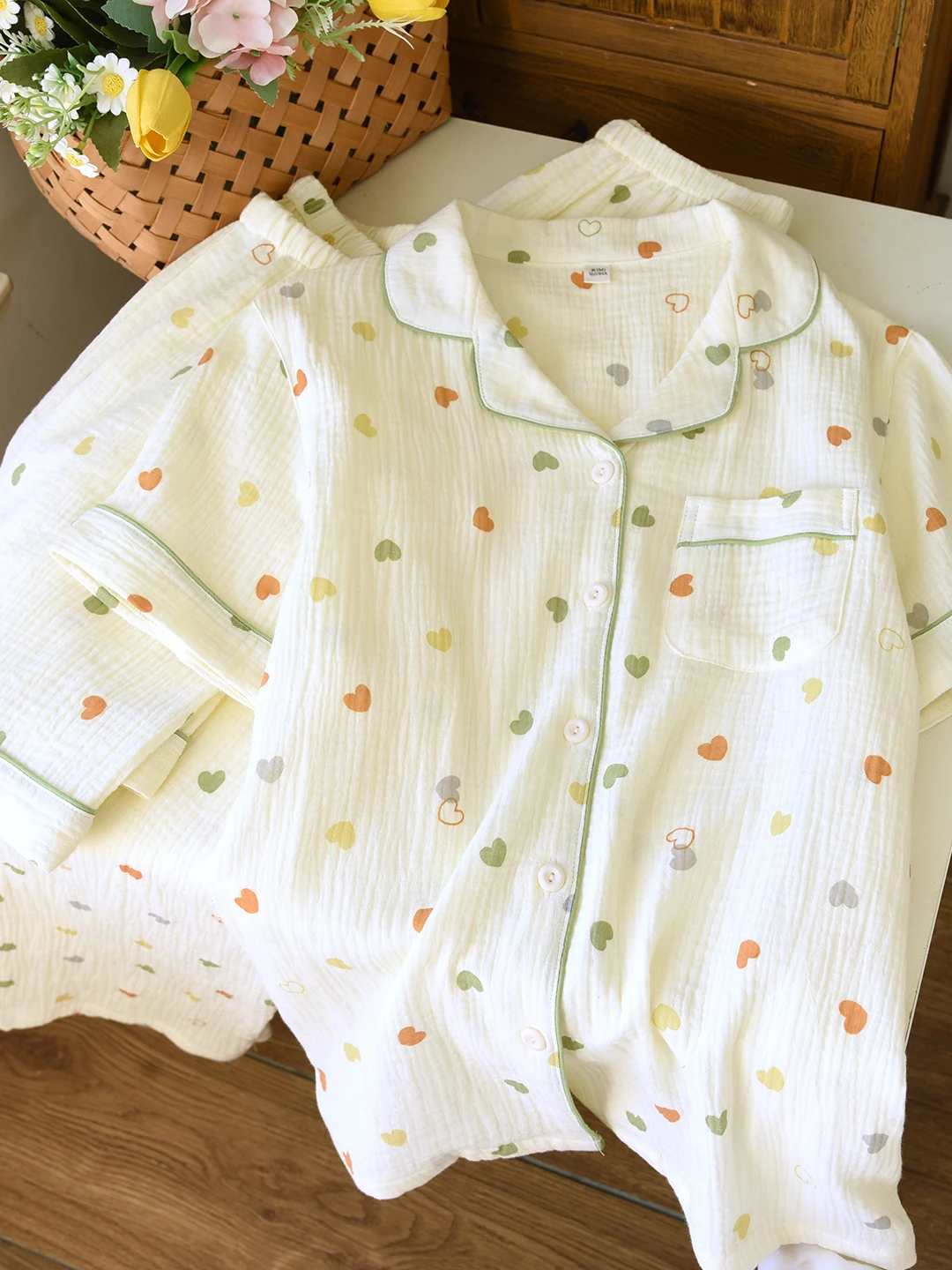 ensemble-de-vetements-de-nuit-pour-bebe-en-coton-double-couche-trois-pieces-manches-courtes-shorts-pantalon-leger-vetements-de-maison-imprime-cœur-ete