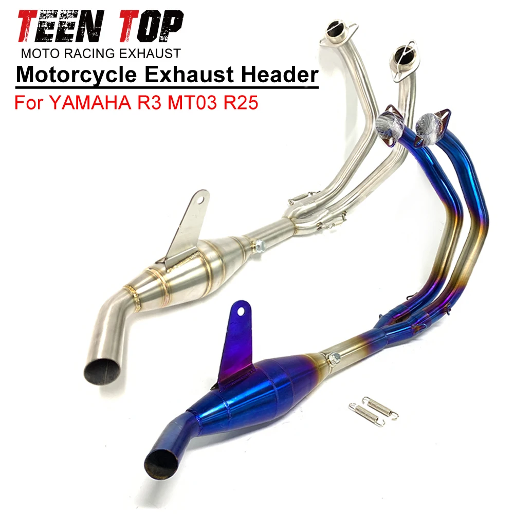 

For YAMAHA R3 R25 MT03 Exhaust Header Stainless Steel Motorcycle Escape R3 MT-03 Connect to Original Muffler Exhaust Elbow