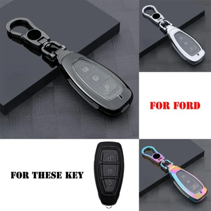 

Чехол для автомобильного ключа из цинкового сплава A + ТПУ для Ford Focus Fiesta Kuga Galaxy Grand Kuga