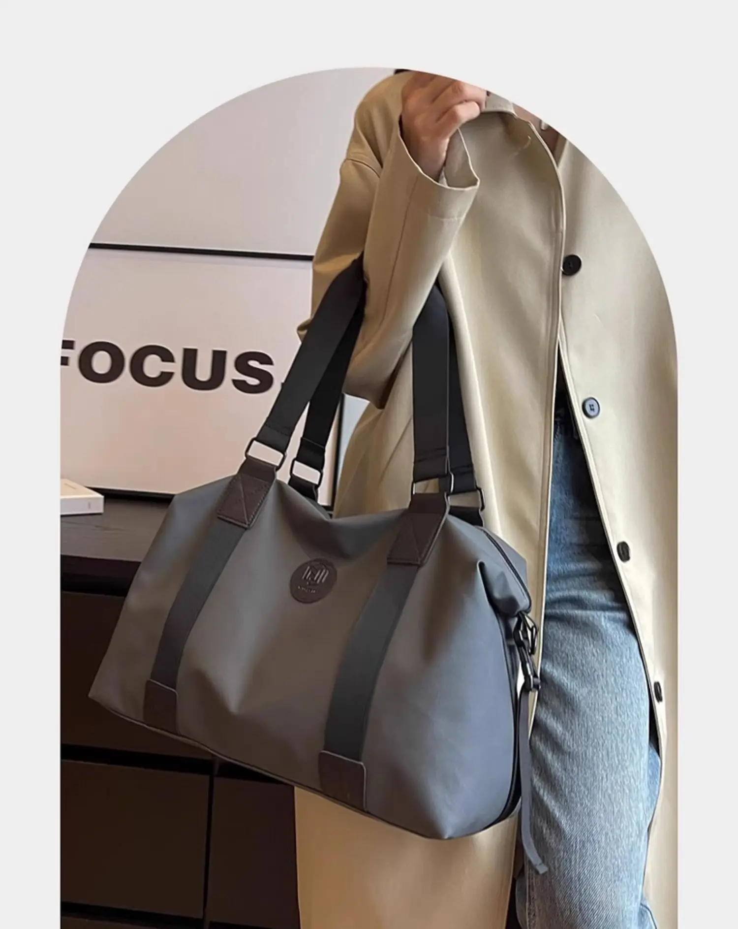 Reisetasche Damen Kurzstrecken-Leichtgewicht-Reisetasche mit Großer Kapazität Herren Business-Reisetasche Sport-Fitness-Rucksack – Detail 1