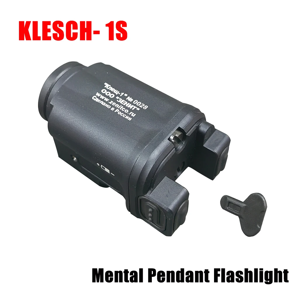 

Tactical Flashlight Klesch 1s Hanging Scout Light Metal LED Glock 17 G19 Gun Light 400lm Constant Strobe Momentary Airsoft