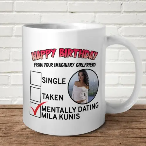 Mila Kunis Secret Girlfriend Mug Happy Birthday Gift Present Sexy Woman 70s 80s