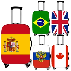 Saudi Arabia / Spain / France National Flag Print Luggage Cover Travel Accessories Anti-dust Suitcase Protective Elastic Cover