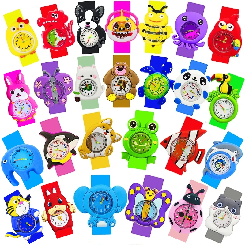 Reloj de dibujos animados para niños, juguetes de tiempo de aprendizaje para bebés, pulsera, relojes de pulsera para niños, regalos de cumpleaños y Año Nuevo