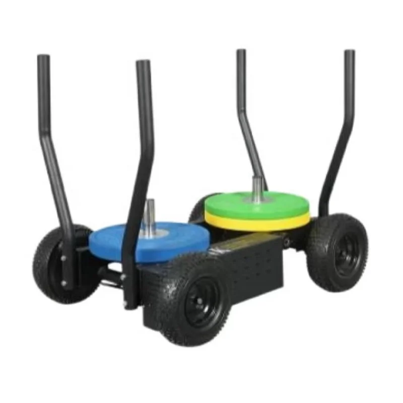 Gym Sled Tank Car Weightlifting Tank Resistance Sled with Wheels