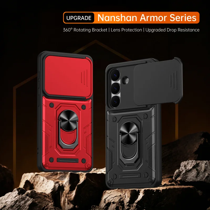 Shockproof Armor Phone Case For Samsung Galaxy S26 Ultra S26 With Stand And Camera Cover