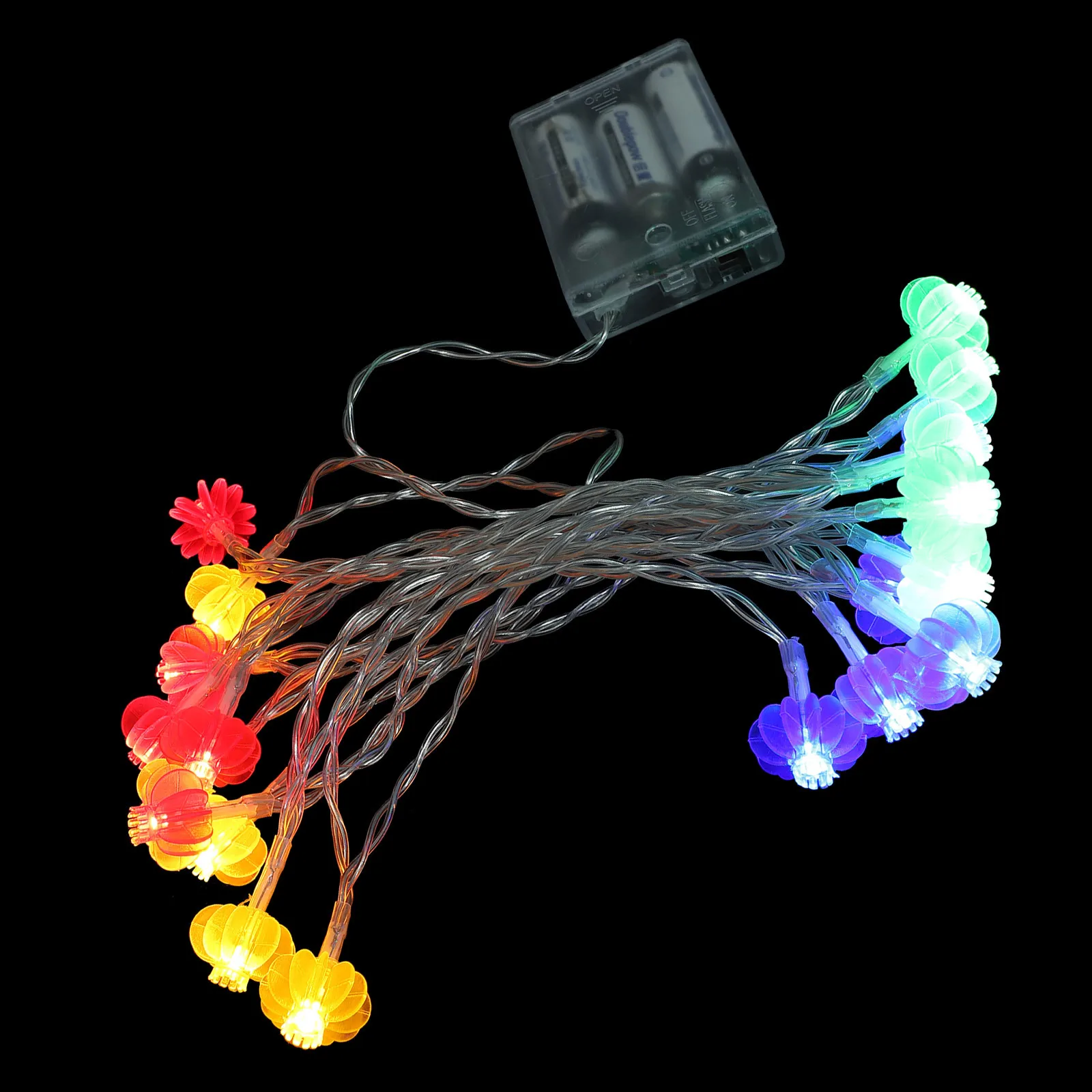 2 قطعة 3m LED فانوس سلسلة أضواء تعمل الفوانيس الحمراء الملونة مهرجان الربيع داخلي في الهواء الطلق ديكور الحفلات #2