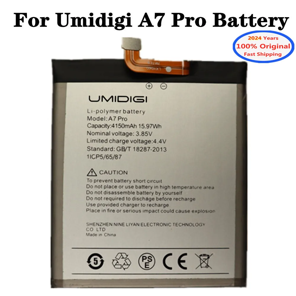 

2024 New 4150mAh A 7 Pro Original Battery For UMI Umidigi A7 Pro A7Pro High Quality Phone Batteries Bateria Fast Shipping