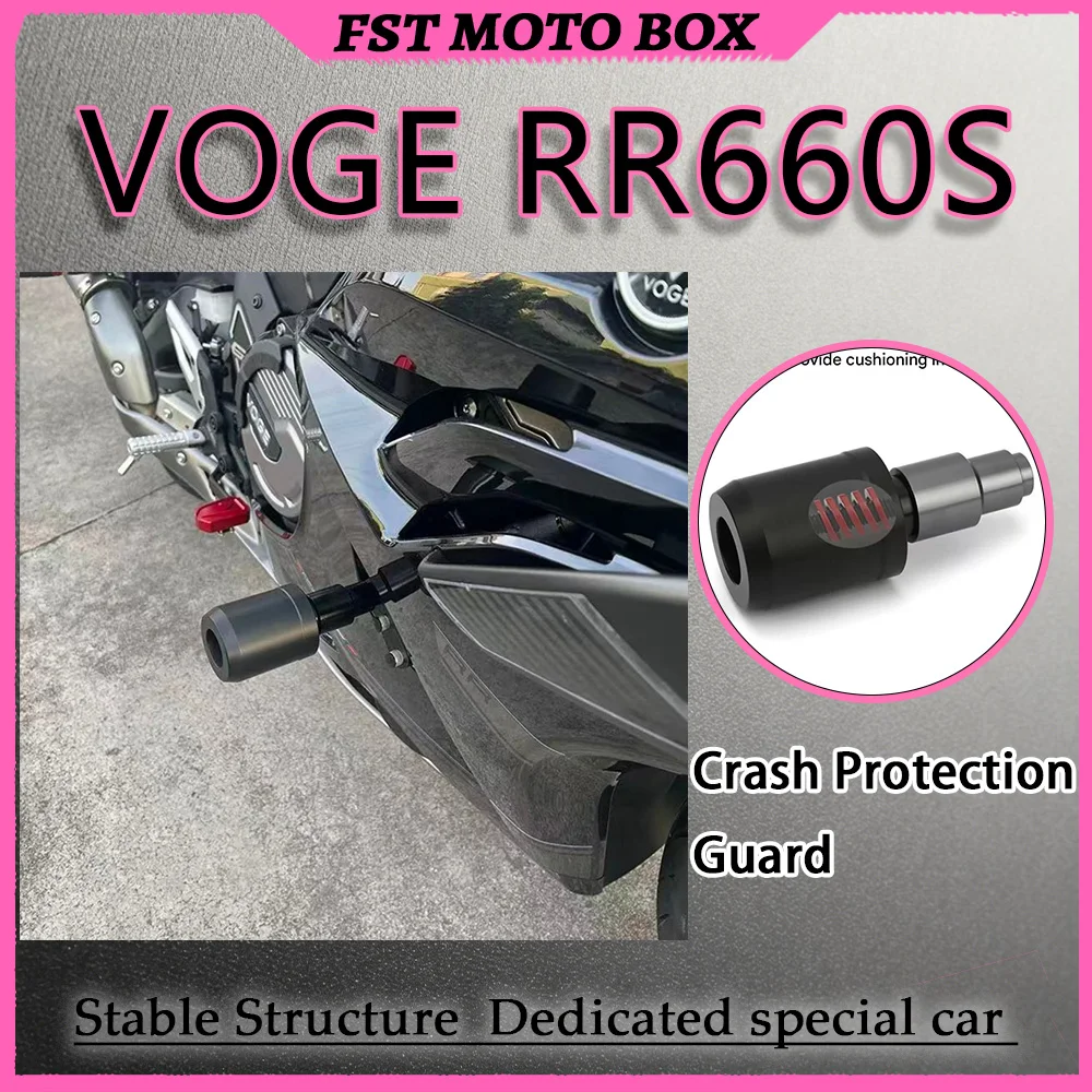 FOR VOGE RR660S Crash Bar Thickened Shock-Absorbing Elastic PU Crash Sliders for Force Dissipation Frame & Radiator Protection