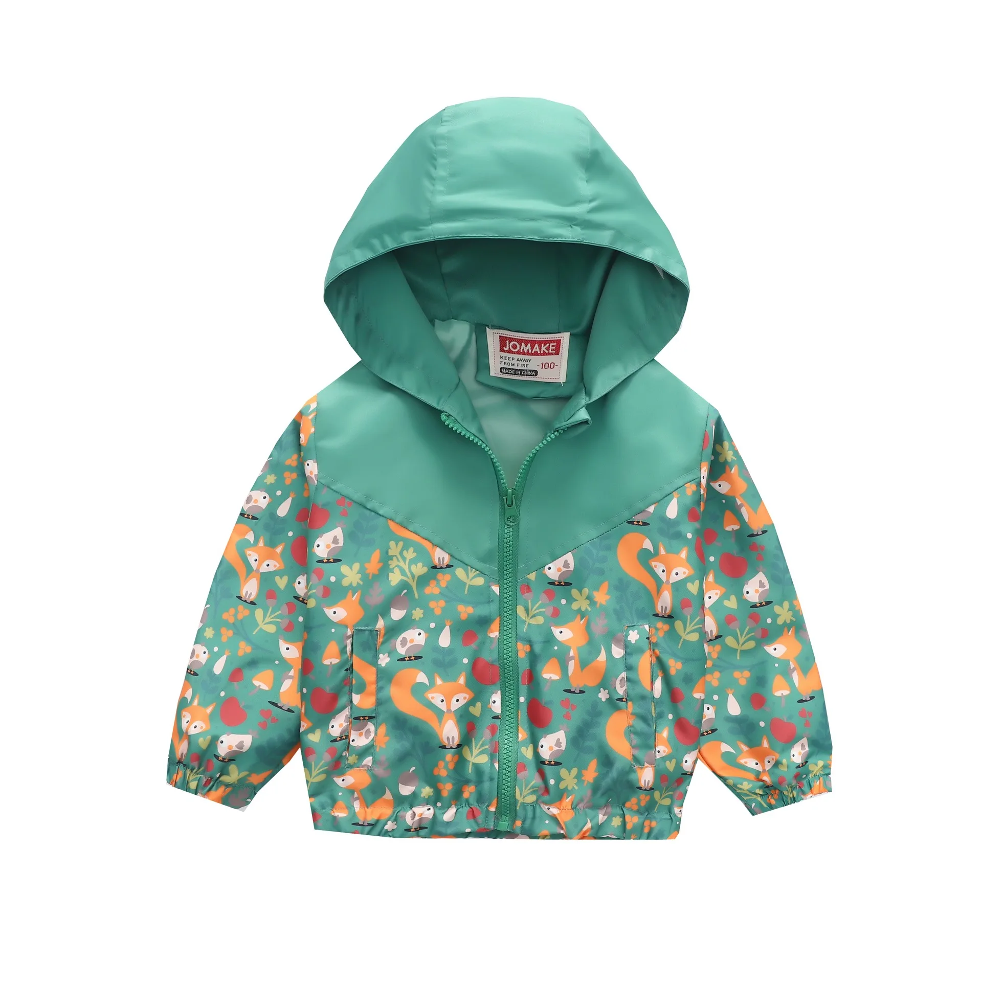 

Spring Autumn Jacket for Girls Coats Hooded Print Baby Girls Boys Clothes Outerwear Kids Windbreaker Girls Jackets Coats