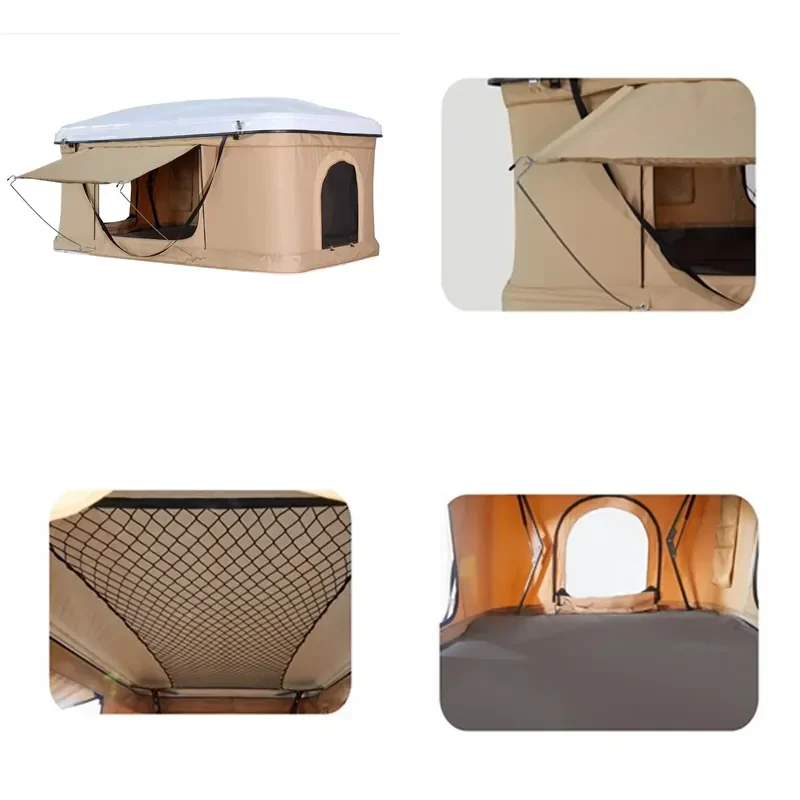 Large Aluminum Alloy Frame Rooftop Tent with 300kg Load Capacity Camouflage Style Quick Automatic Opening