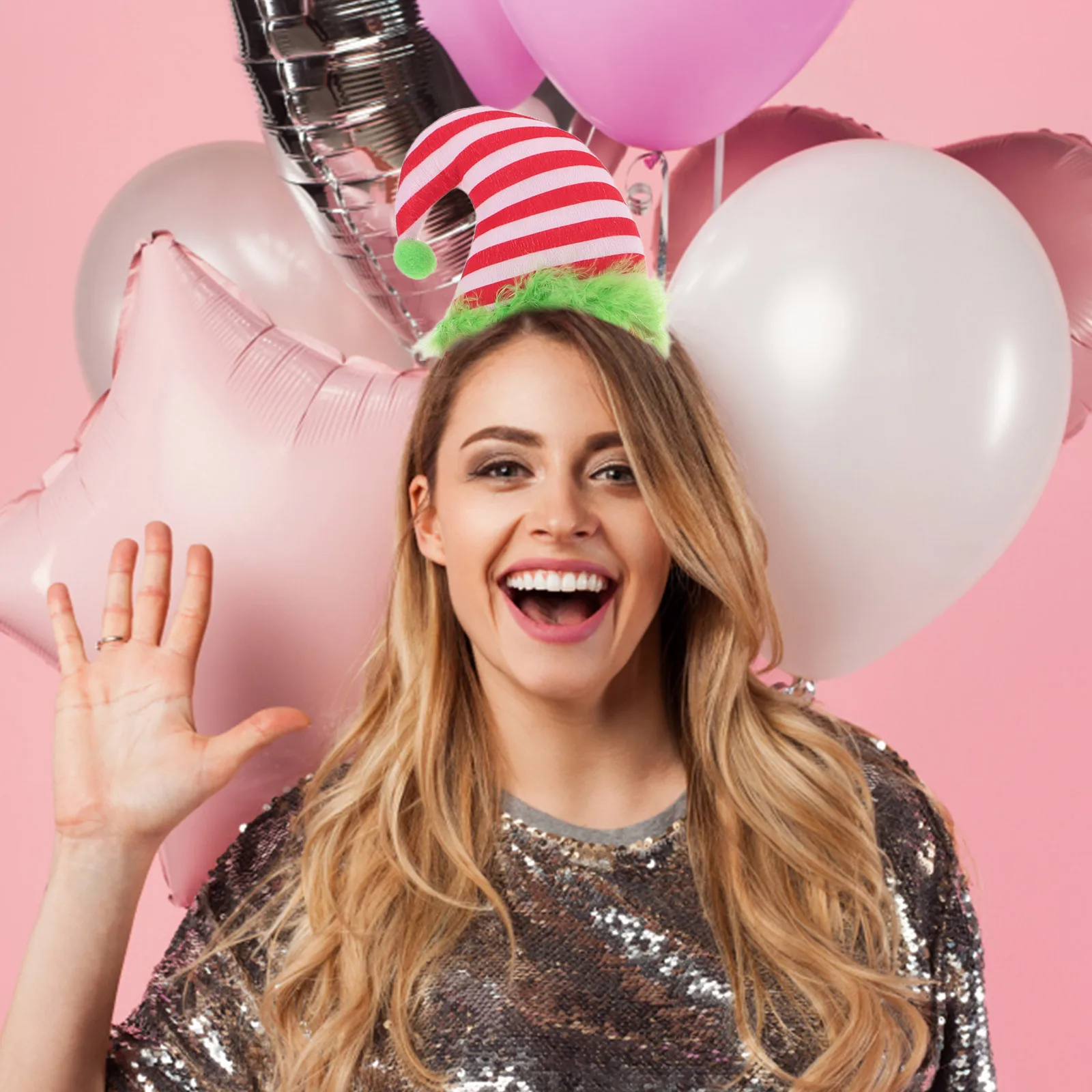 

3Pcs Christmas Hat Headbands Vibrant Colors Comfortable Fit Holiday Party Hair Accessories for Girls Boys Women Men Reusable