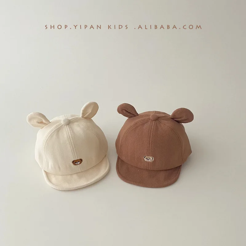 

Baby Hat Autumn/Winter New Korean Cartoon Bear Baby Warm Outdoor Sunshade Baby Duck Tongue Hat