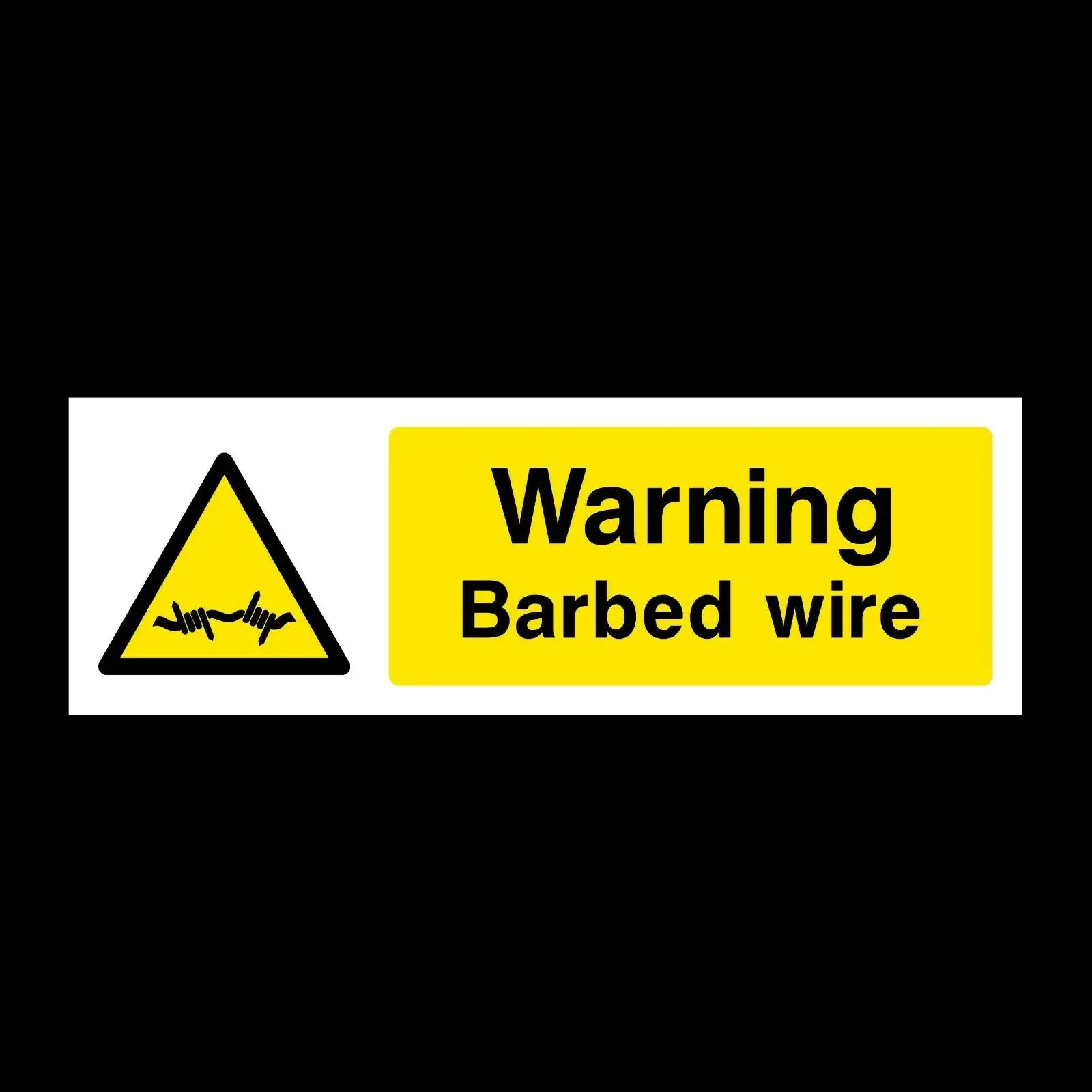 Warning Barbed Wire Rigid Plastic Sign or Sticker Security Theft stickers Suitable for bar, windowsr and wall