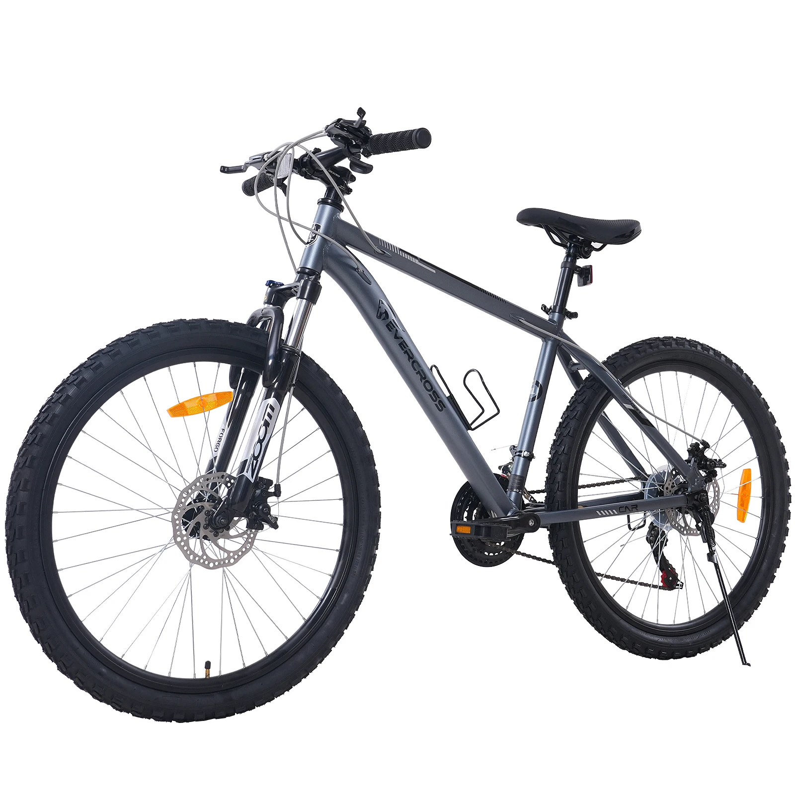 Evercross Tech Em3 26" mountainbike, Shimano 21-versnellingsfiets voor alle terreinen, lichtgewicht aluminium frame en voorvork met verende demper, schijfremmen, draagvermogen 150 kg, geschikt voor