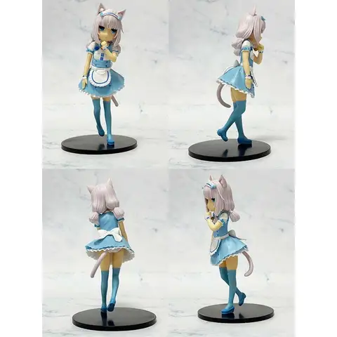 18 cm Cat Maid Anime NEKOPARA Figur Choklad Vanilj Söt Vacker Katt Stil Modell PVC Statiska Barnleksaker Samlarbara Gåva Docka 10 best sales neko bågfigur - №1