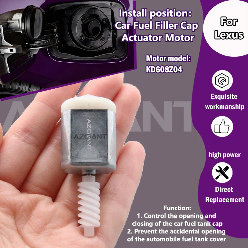

AZGIANT KD608Z04 For Lexus NX300H 2015-2021/NX300 2018-2019 Car fuel filler cap locking system internal motor plastic gear worm