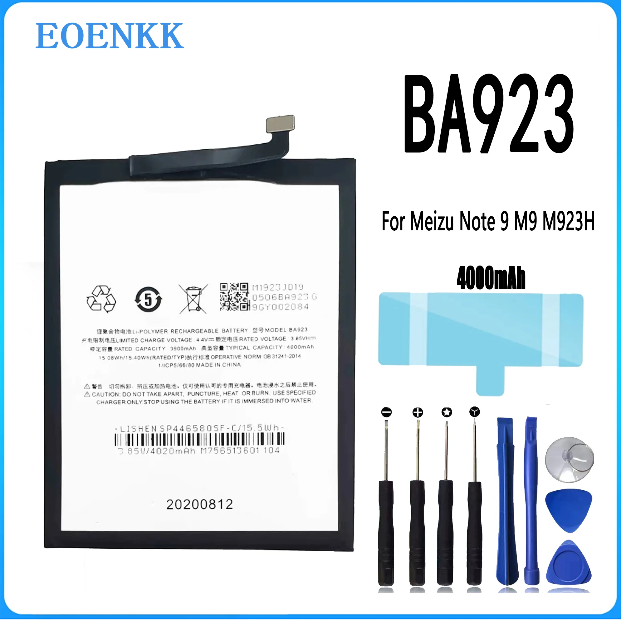

Аккумулятор BA923 для Meizu Note 9 M9 M923H, запасная часть, Оригинальные аккумуляторы для телефона