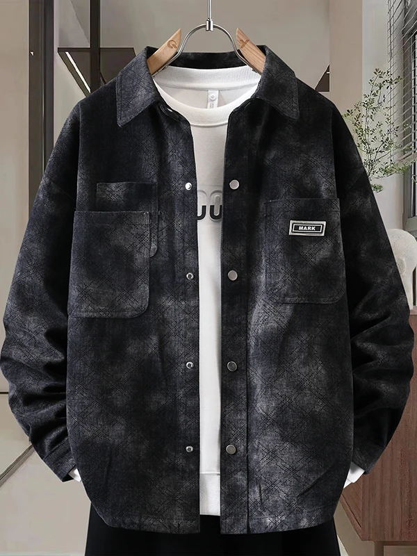 

American Style Casual Denim Jacket Men's Spring Autumn New Fashion Brand Shirt Style Jacket High Sensation Cotton Polyester