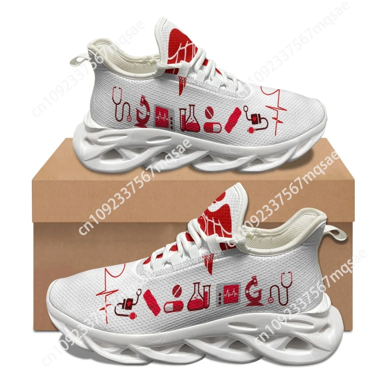 Custom Emergency Medical Sneakers for Ladies Classic Mesh Shoes Hospital Surgical Medical Footwear Plus Size 48 Tennis Shoe