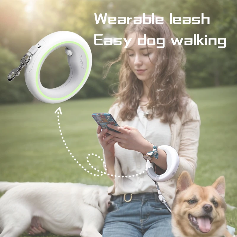 Einziehbare Leine für Hunde, Welpen, kleine, mittelgroße und große Hunde, Katzen, Moestar UFO Haustier-Geschirr, Riemen, Halsband-Zubehör, 3m Roulette Neu