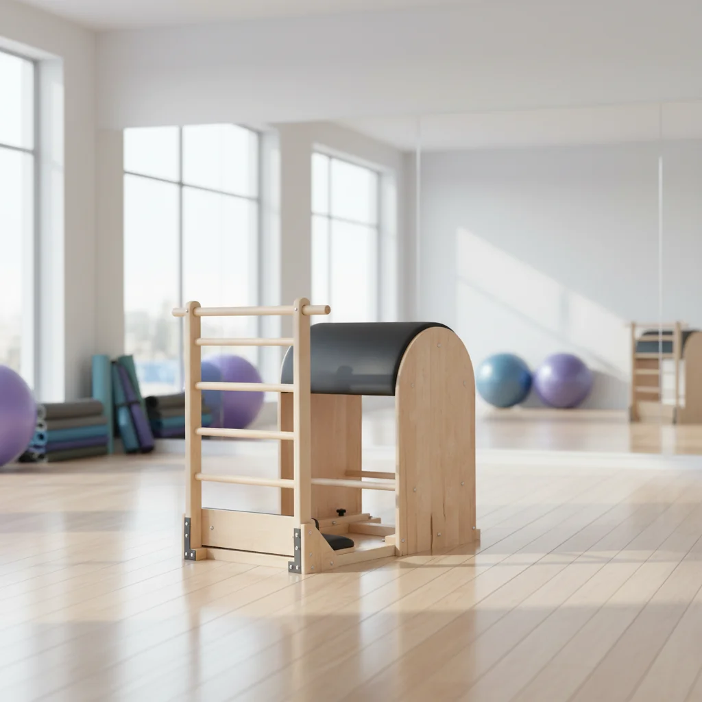 Máquina de Pilates Profesional DEREN Ladder Barrel Fivepiece Reformer con Madera de Arce Resistente, Equipo de Entrenamiento de Pilates Elegante