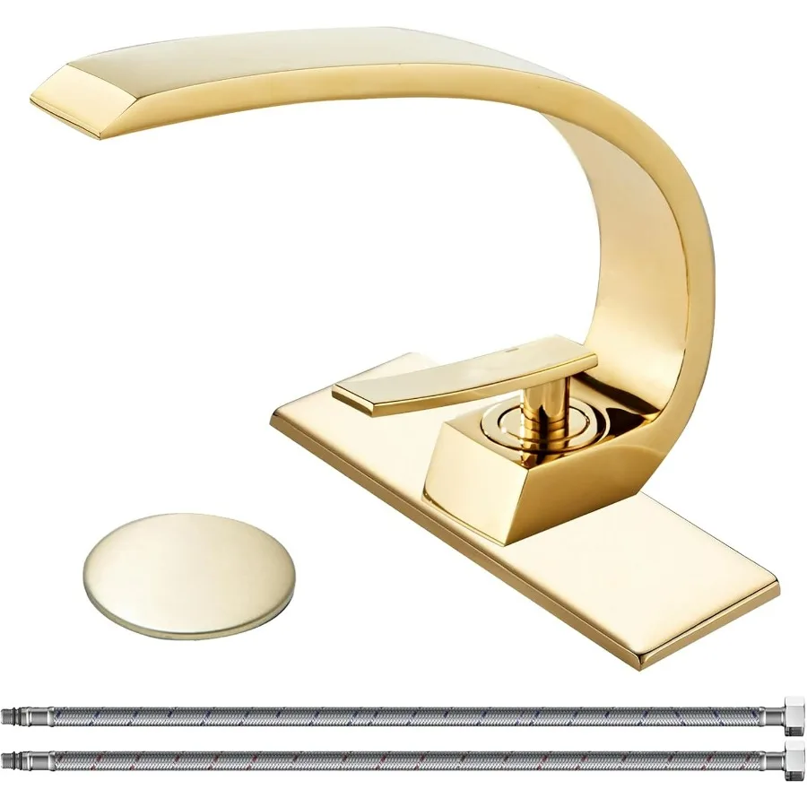 shiny-polished-gold-bathroom-sink-faucet-with-unique-design-single-handle-for-single-hole-installation-brass-basin-mixer-tap-fe