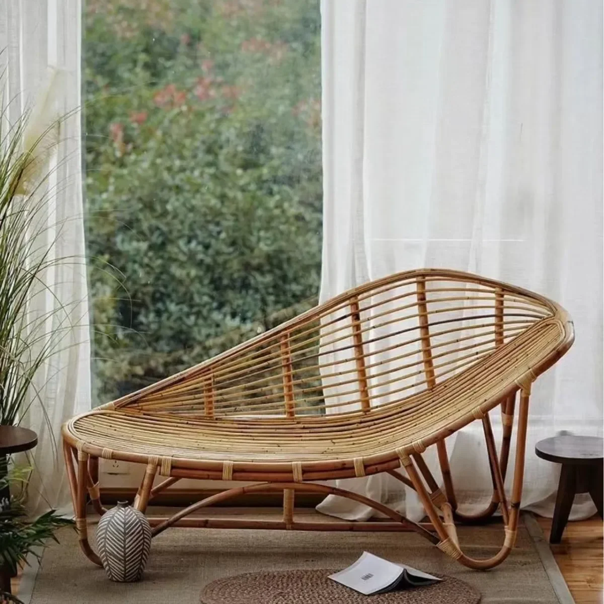 Princess recliner rattan  household rattan outdoor balcony nap  backrest lazy leisure sofa lazy recliner