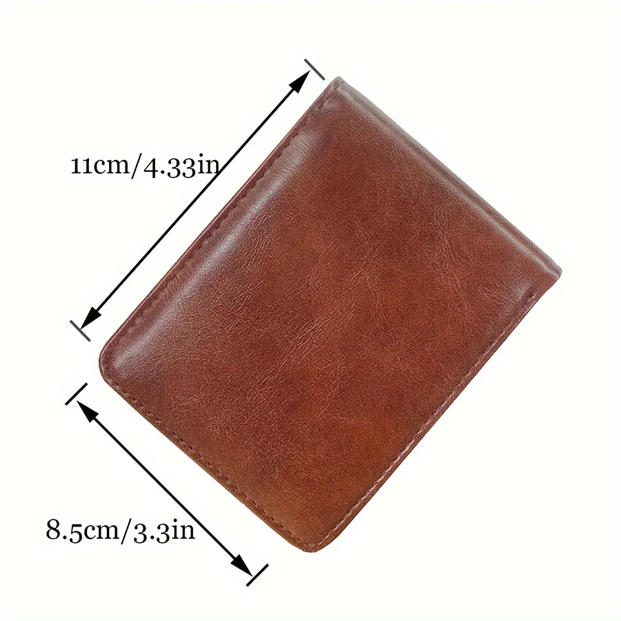 PU leather Wallet Classic Men's Bifold Wallet credit card holder Case coin purse Money Bag image 6