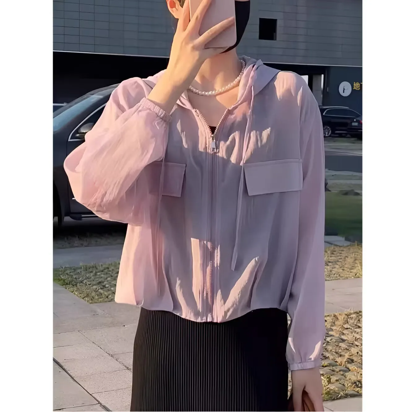 Summer Hooded Thin Sun-protective Clothing 2025 Women Casual Sports Short Jacket Female Loose UV-resistant Cardigan Jacket Top