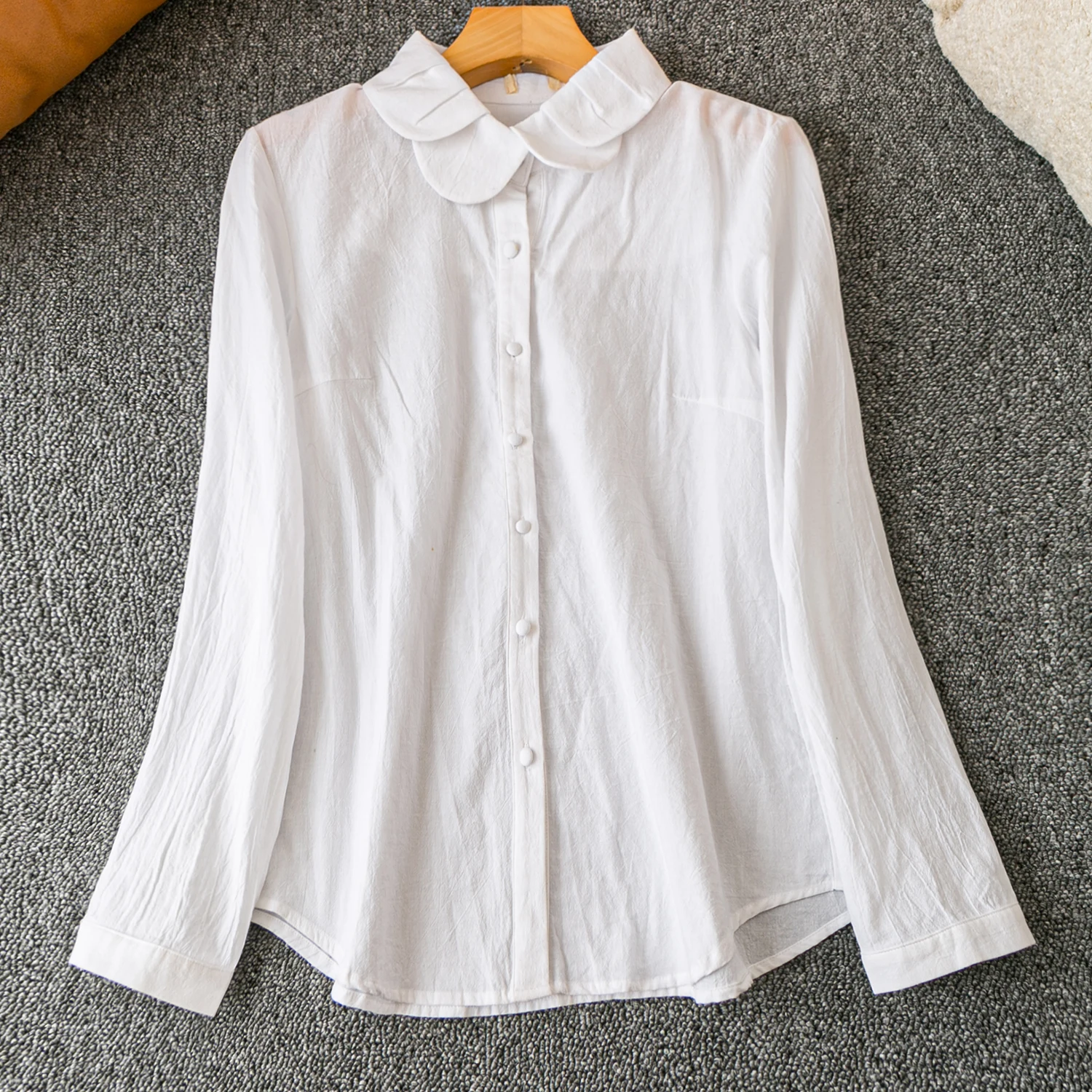 

Простой повседневный шикарный длинный све с воротником на одной пуговице, весна-осень, корейский Sle для поездок на работу, прямой крой, чистый цвет