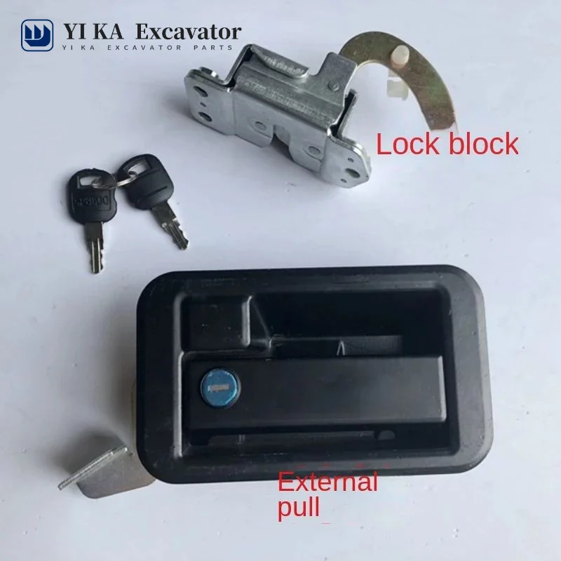 

Excavator accessories for CAT E307/312B/320B/320V1V2 cab door lock assembly external handle