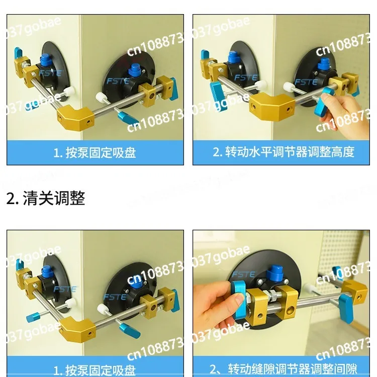 L-shaped countertop tensioner tile marble slab seamless splicing vacuum hand pump suction cup artifact