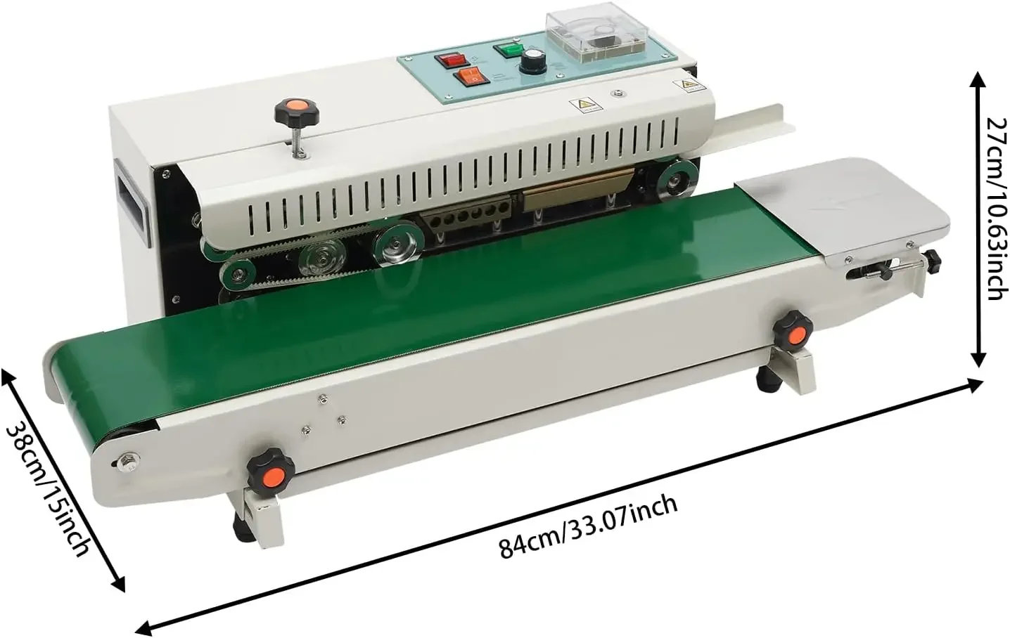 500 W Plastic Zak Band Sluitmachine Sealer, 0-12 m/min FR900 Horizontale Automatische Plastic Zak Sluitmachine Sealer - afbeelding 1