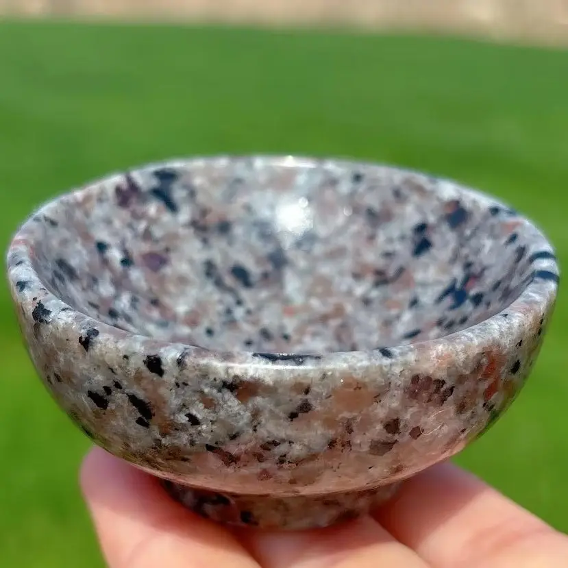 High Quality Natural Stone Yooperlite bowl Crystal Carving - UV Reactive Quartz Statue Energy Healing Mineral Gem Home Decor