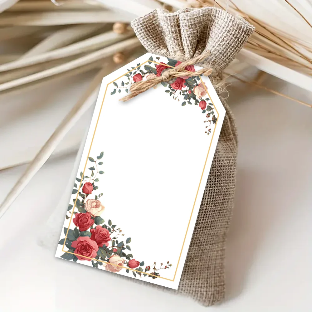 40個、クリスマスタグ、ギフトラベル、パーティーデコレーション、DIYカード、ホリデーホームデコレーション、グリーティングカード、パーティーカード、ギフト紐