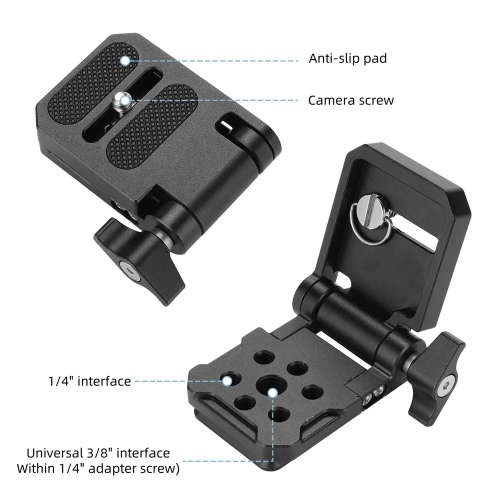 Mise à niveau de la plaque de dégagement rapide pour appareil photo pliant, commutateur vertical et horizontal, stabilisateur de monopode DSLR, IL, Nikon, Sony