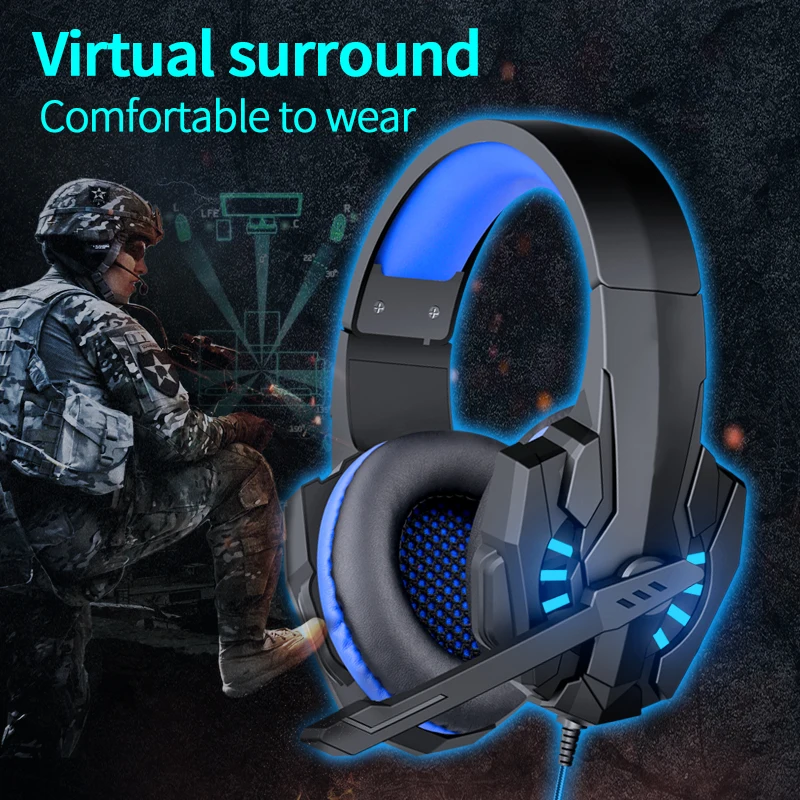 A7 Bass Gaming Headset with Mic Over-Ear Headphones Stereo Sound Gamer Video Game Noise Cancelling for PC Gaming Headset Esports