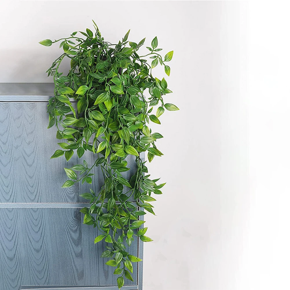 

2pcs Artificial Faux For Home Decor Green Potted Plant Ceiling Potted Plant Fake Hanging Plants Simulation Hanging Plants