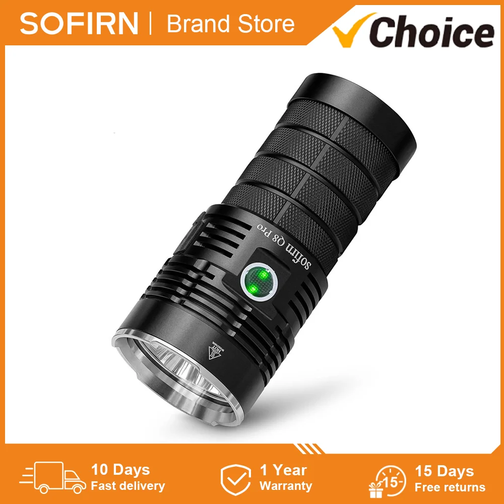 

Sofirn Powerful Q8 Pro 11000 Lumen Built-in USB-C Rechargeale Port with 4* XHP50.2 LEDs Anduril Flashlight