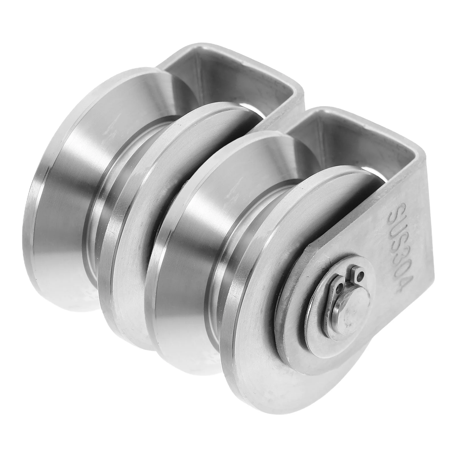 Roues de porte de placard à poulie, 2 pièces, système de câbles robuste, bloc coulissant, corde d'armoire, Rail suspendu, piste en acier inoxydable