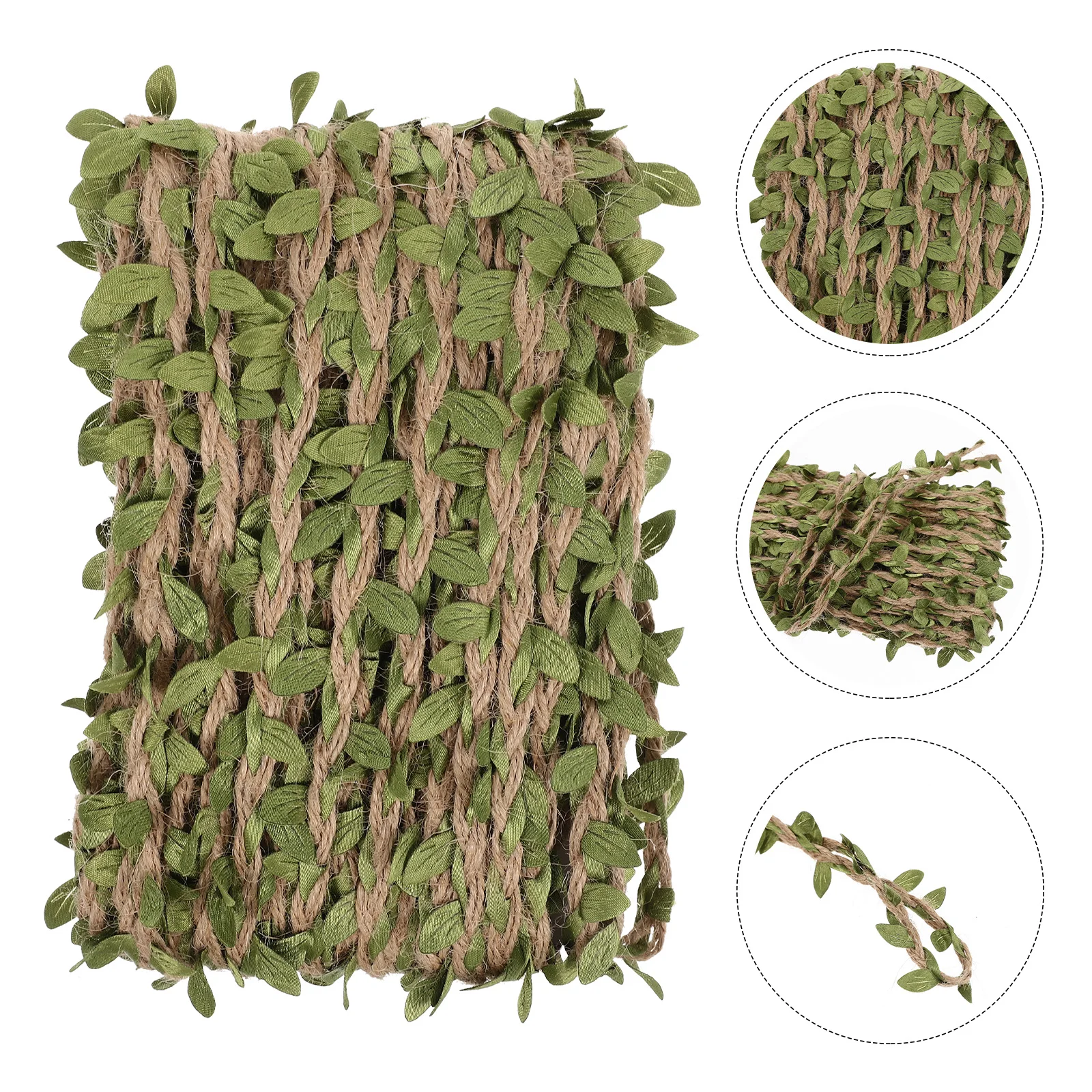 

Simulated Hemp Rope Rattan DIY Crafts Artificial Leaves String Packaging Vine Decoration Burlap Rope for Kindergarten Gift