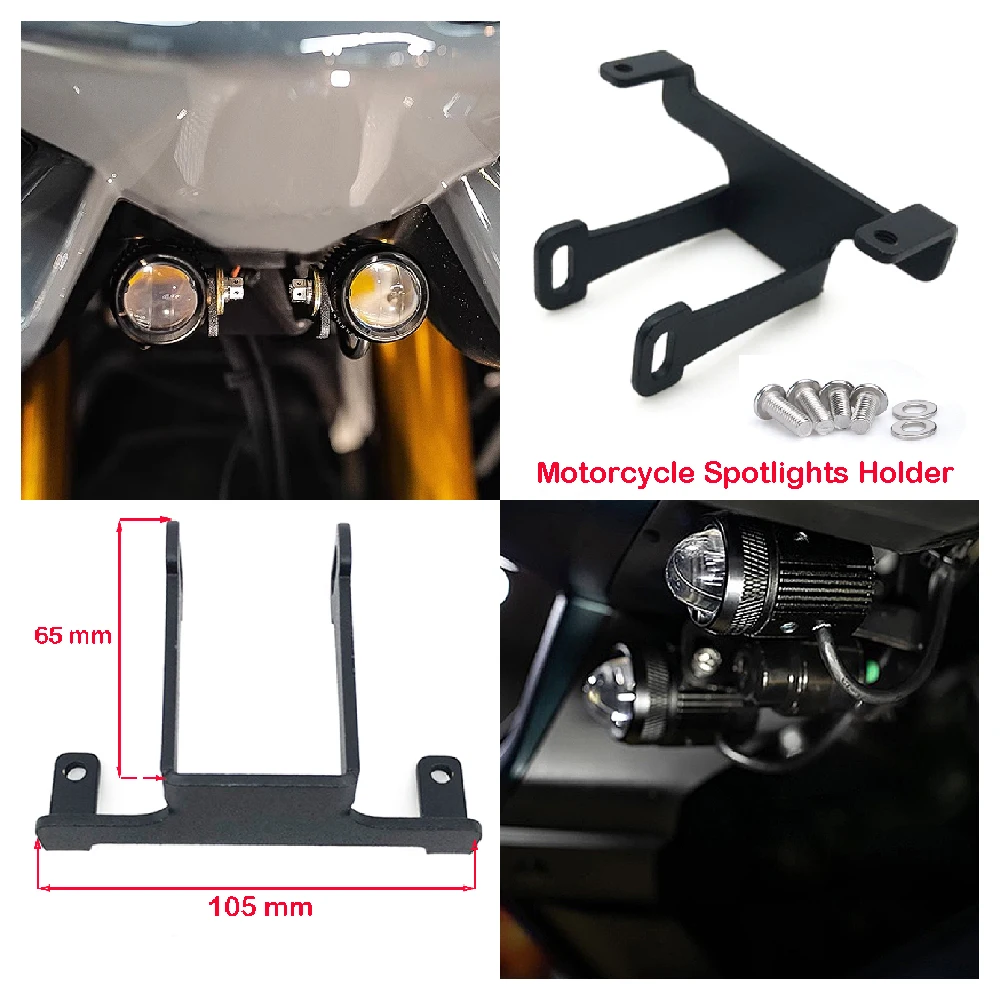

Fits for Yamaha TMAX 560 T-MAX ABS XP560 2020-2024 Motorcycle Front Spotlight Holder Fog Lights Driving Lamp Auxiliary Bracket