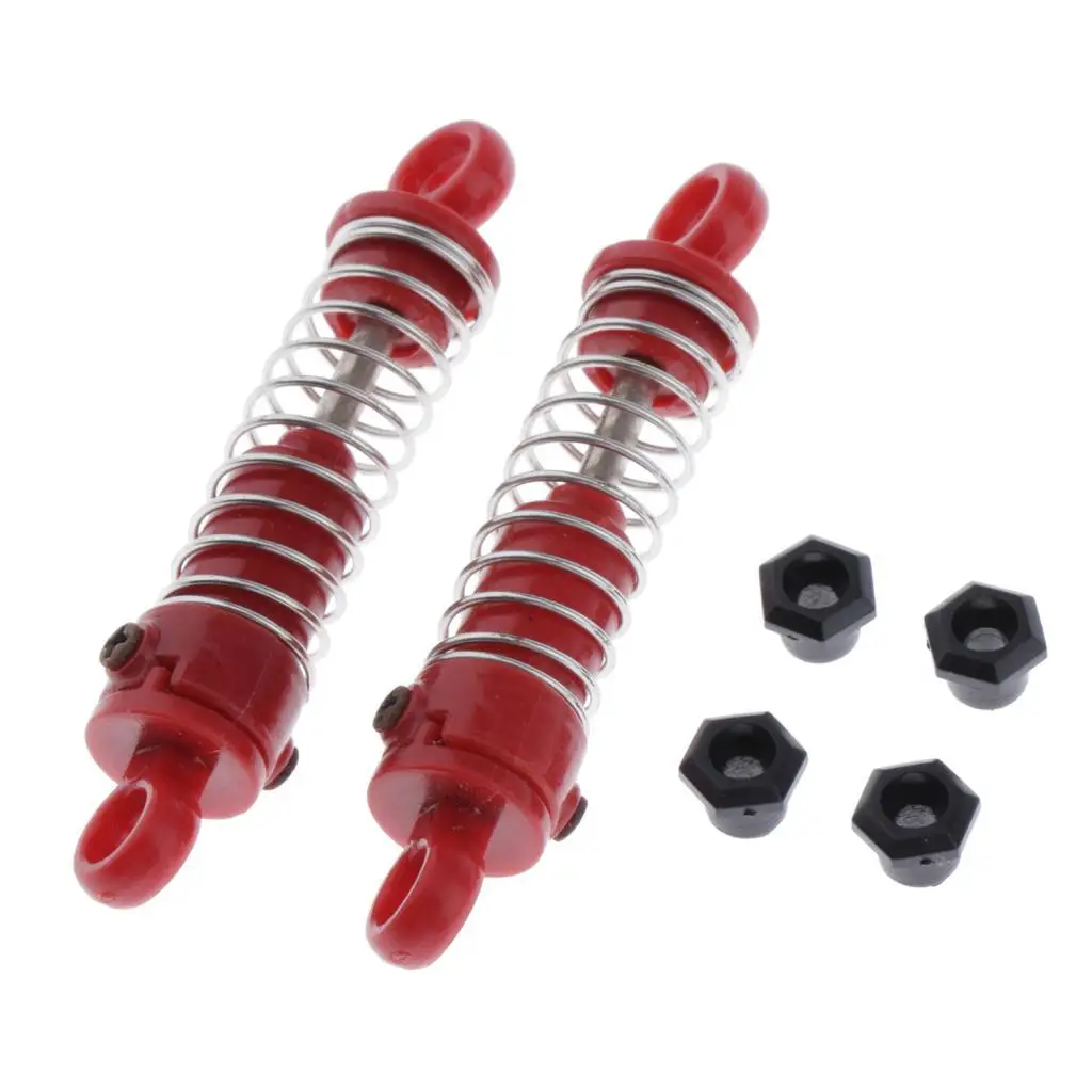 

2 Pieces 1/18 Scale RC Car Replacement Parts Shock Red