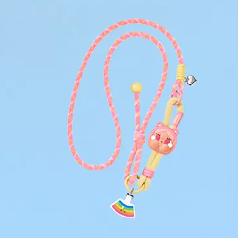 POPMART CRYBABY Care Bears Series Long Lanyard Blind Box Original Toys Guess Bag Mystery Box Doll Anime Figure Ornament
